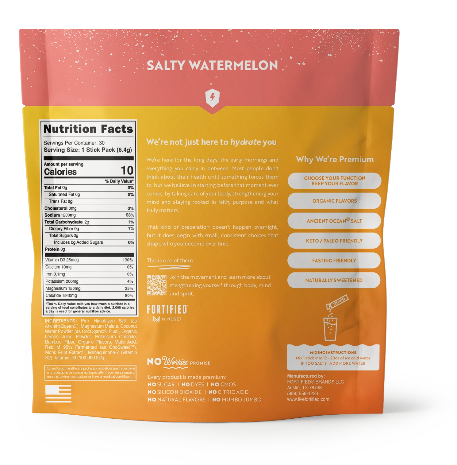 Everyday Hydration Powder with D3 + K2 by FORTIFIED®